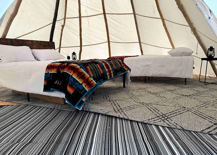 Rustic Elegance: Tipi Glamping By Wind River Mountains In Washakie Fort Washakie